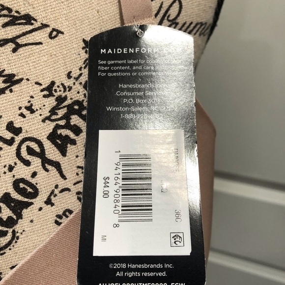 Maidenform 36C Women's Tan Push Up Bra Underwire Padded NWT MSRP $44.00 - Picture 4 of 4